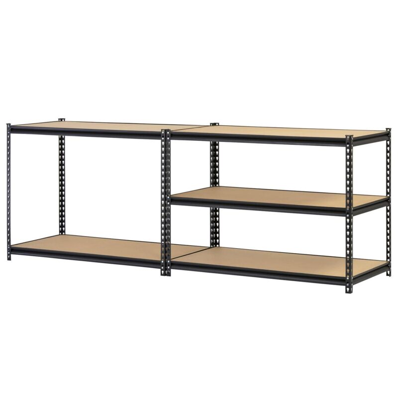 Muscle Rack 48 W x 24 D x 72 H 5-Shelf Steel Freestanding Shelving Unit; Black - Image 2