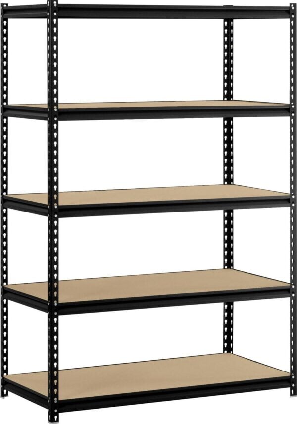 Muscle Rack 48 W x 24 D x 72 H 5-Shelf Steel Freestanding Shelving Unit; Black