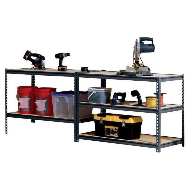Muscle Rack 48 W x 24 D x 72 H 5-Shelf Steel Freestanding Shelving Unit; Black - Image 5