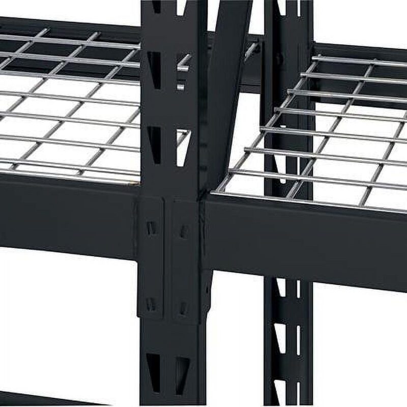 Muscle Rack 77 W x 24 D x 72 H 4-Tier Welded Steel Storage Rack, Black - Image 5