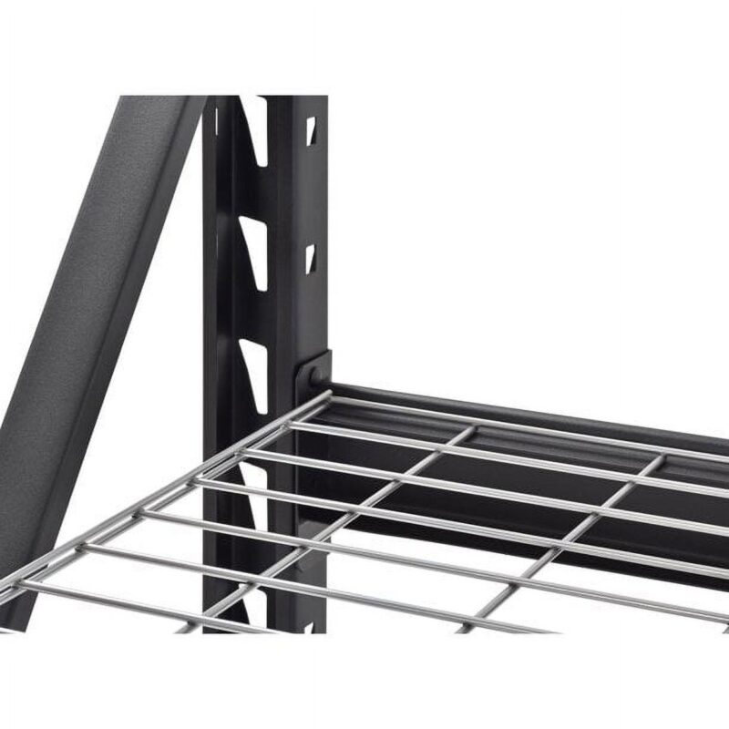 Muscle Rack 77 W x 24 D x 72 H 4-Tier Welded Steel Storage Rack, Black - Image 6