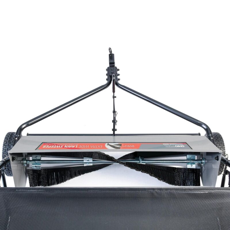 Ohio Steel Tow Behind Lawn Sweeper, 50 Inch, 26 Cu. Ft, Heavy-Duty Leaf and Grass Collector, Patented Spiral Brush - Image 4