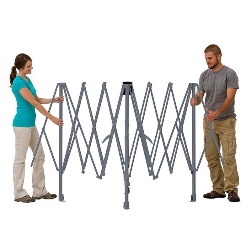 Ozark Trail 14' x 14' Instant Lighted Canopy for Camping - Blue, Gray - Image 7