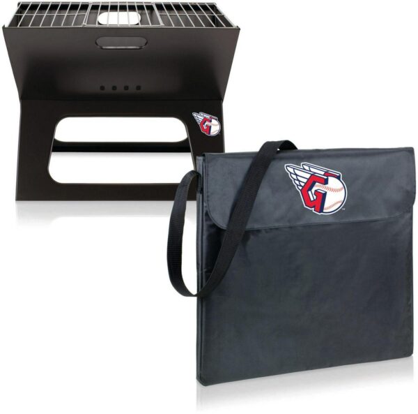 Picnic Time Cleveland Guardians Portable Charcoal BBQ X-Grill