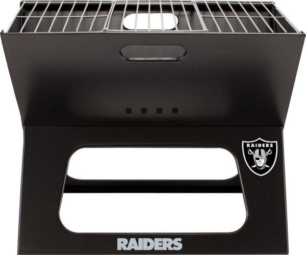 Picnic Time Las Vegas Raiders Portable Charcoal BBQ X-Grill