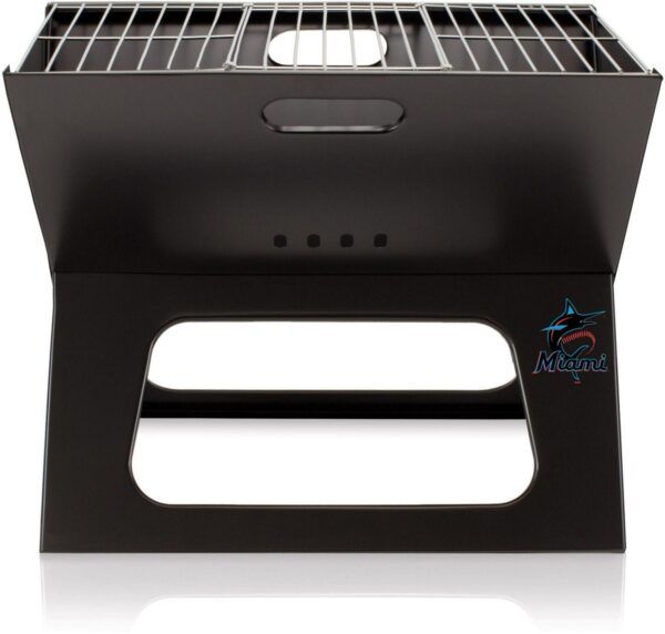 Picnic Time Miami Marlins Portable Charcoal BBQ X-Grill