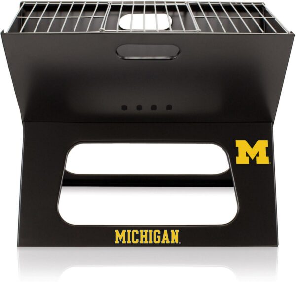 Picnic Time Michigan Wolverines Folding Charcoal Barbeque Grill