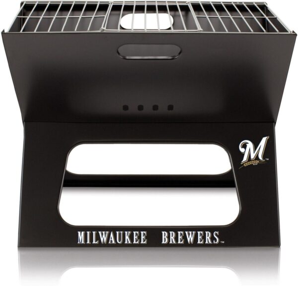 Picnic Time Milwaukee Brewers Portable Charcoal BBQ X-Grill