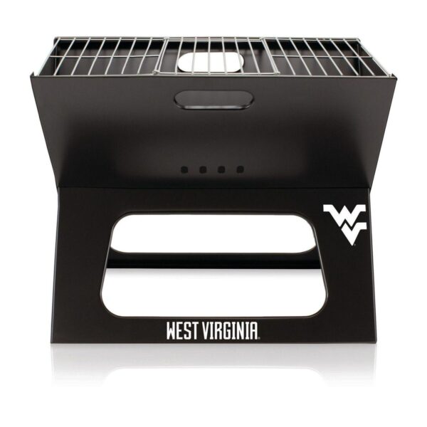 Picnic Time West Virginia Mountaineers Folding Charcoal Barbeque Grill