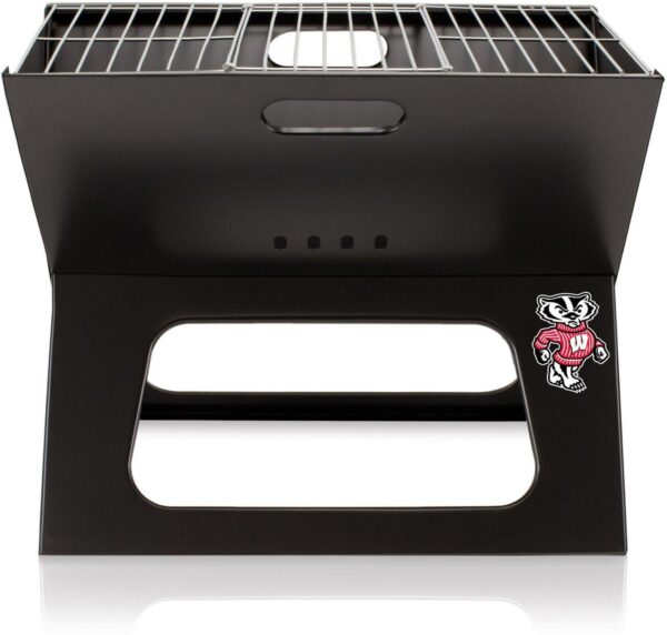 Picnic Time Wisconsin Badgers Folding Charcoal Barbeque Grill