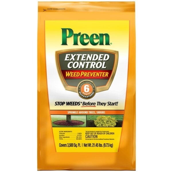 Preen Extended Control Weed Preventer - 21.45 lb. Bag - Covers 3,500 Sq. ft.