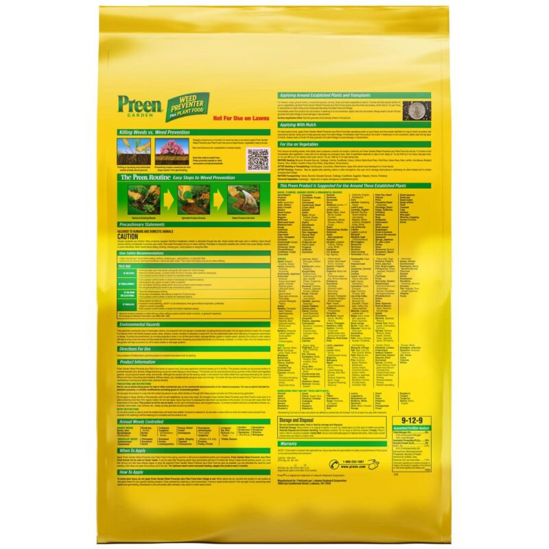 Preen Garden Weed Preventer Plus Plant Food Fertilizer 31.3 lb. Bag - Covers 5,000 Sq. ft. - Image 3