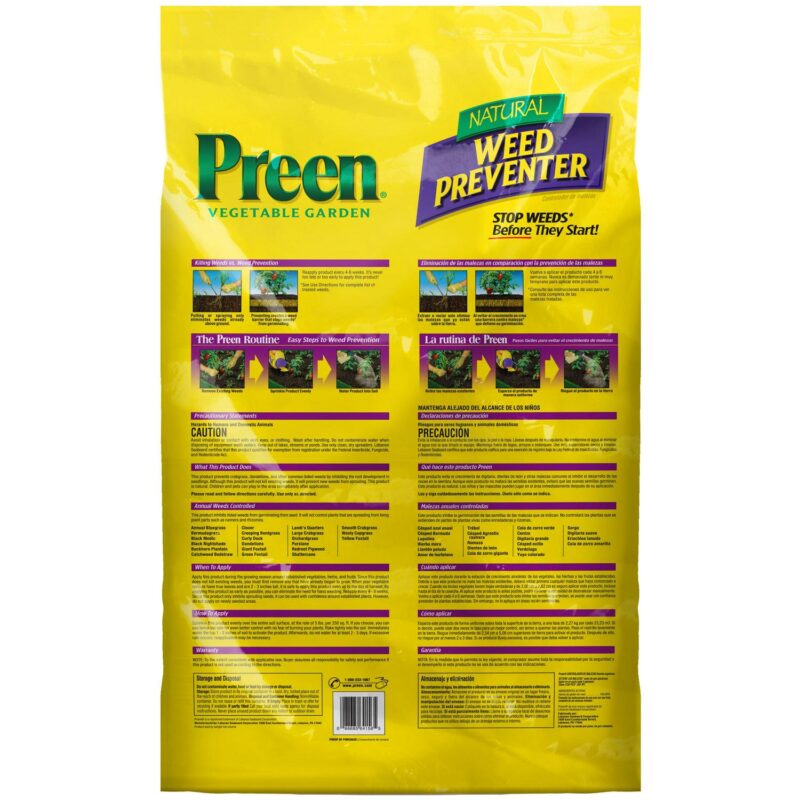 Preen Natural Vegetable Garden Weed Preventer - 25 lb. Bag - Covers 1,250 Sq. ft. - Image 2