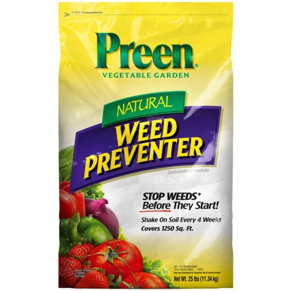 Preen Natural Vegetable Garden Weed Preventer - 25 lb. Bag - Covers 1,250 Sq. ft.