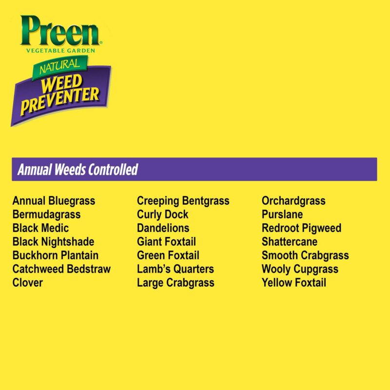 Preen Natural Vegetable Garden Weed Preventer - 25 lb. Bag - Covers 1,250 Sq. ft. - Image 7