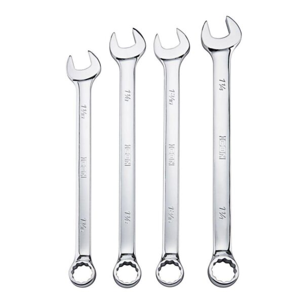 Professional Large SAE Combination Wrench Set, 4 Piece