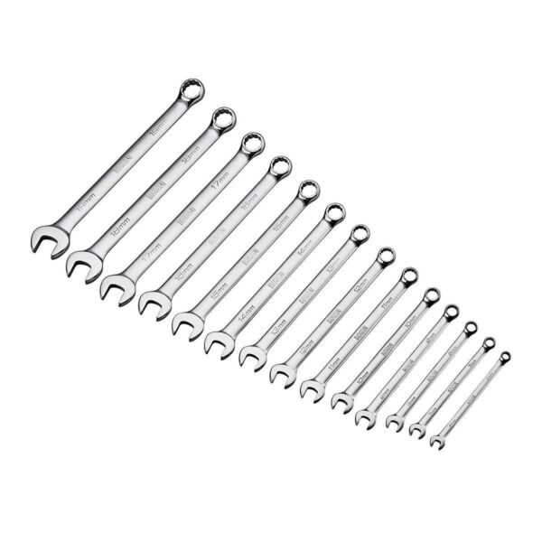 Professional Metric Combination Wrench Set, 14 Piece