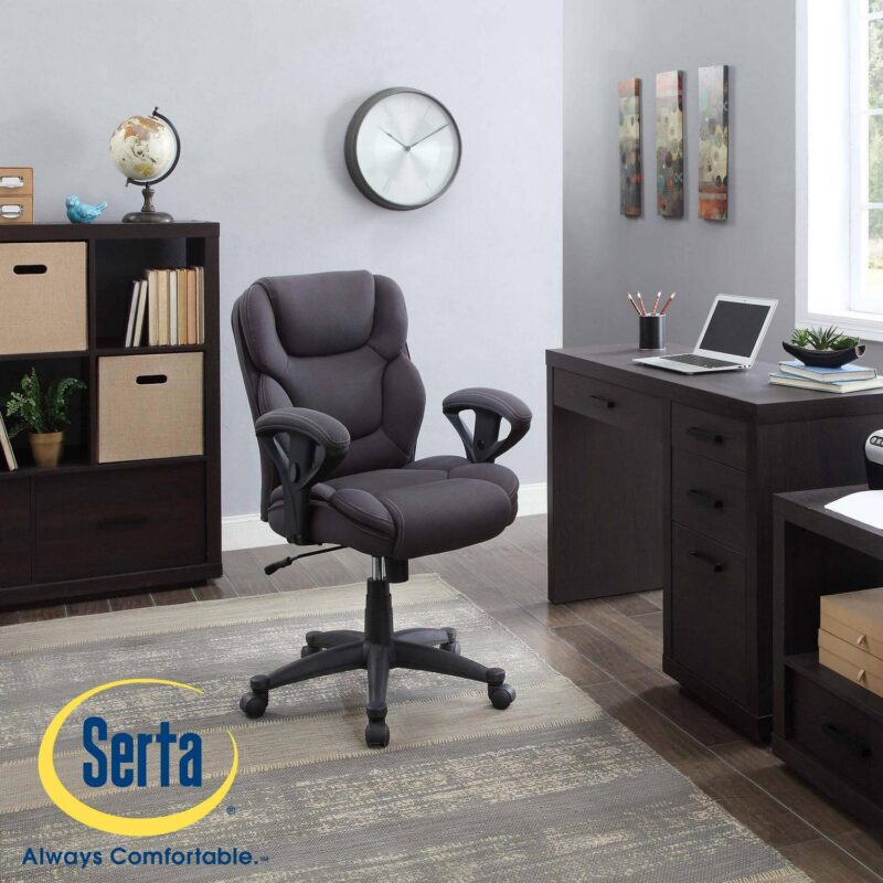 Serta Commercial Grade Task Office Chair, Supports up to 300 lbs., Dark Gray - Image 7