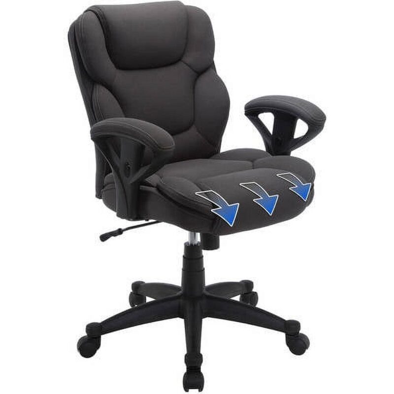 Serta Commercial Grade Task Office Chair, Supports up to 300 lbs., Dark Gray - Image 4