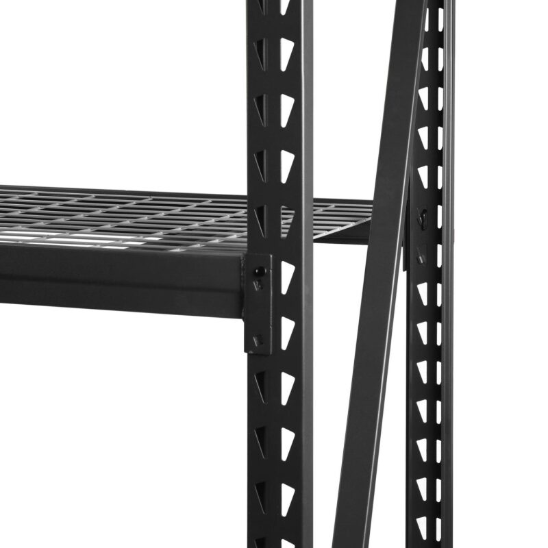 WORKPRO Steel 3-Tier Storage Shelf Unit 72-Inch-H x 77-Inch-W x 24-Inch-D, 6000lb Total Capacity, Black - Image 7