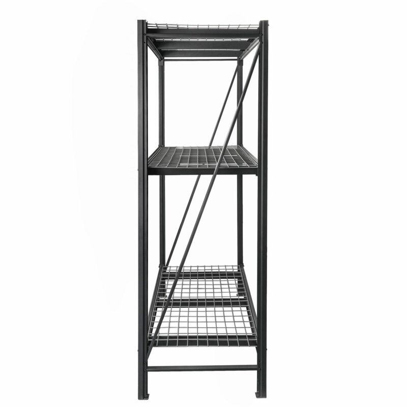 WORKPRO Steel 3-Tier Storage Shelf Unit 72-Inch-H x 77-Inch-W x 24-Inch-D, 6000lb Total Capacity, Black - Image 9