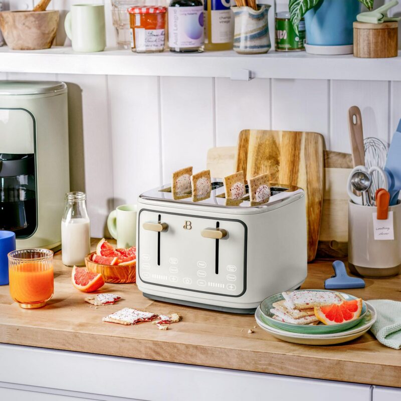 Beautiful 4-Slice Toaster with Touch-Activated Display, White Icing by Drew Barrymore - Image 10
