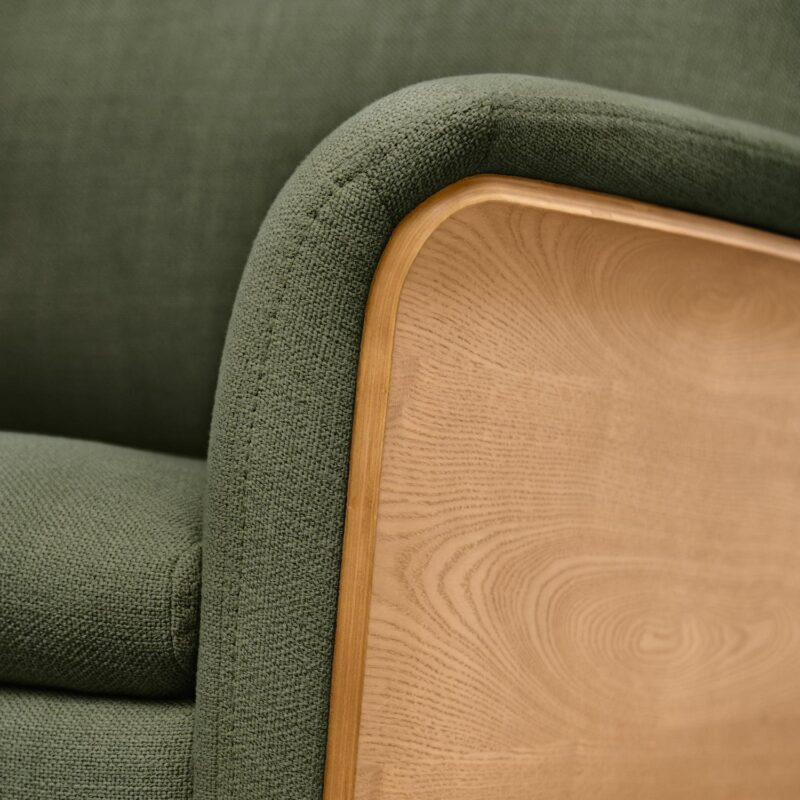 Better Homes and Gardens Juliet Tall Back Office Chair, Olive and Light Honey Finish - Image 4