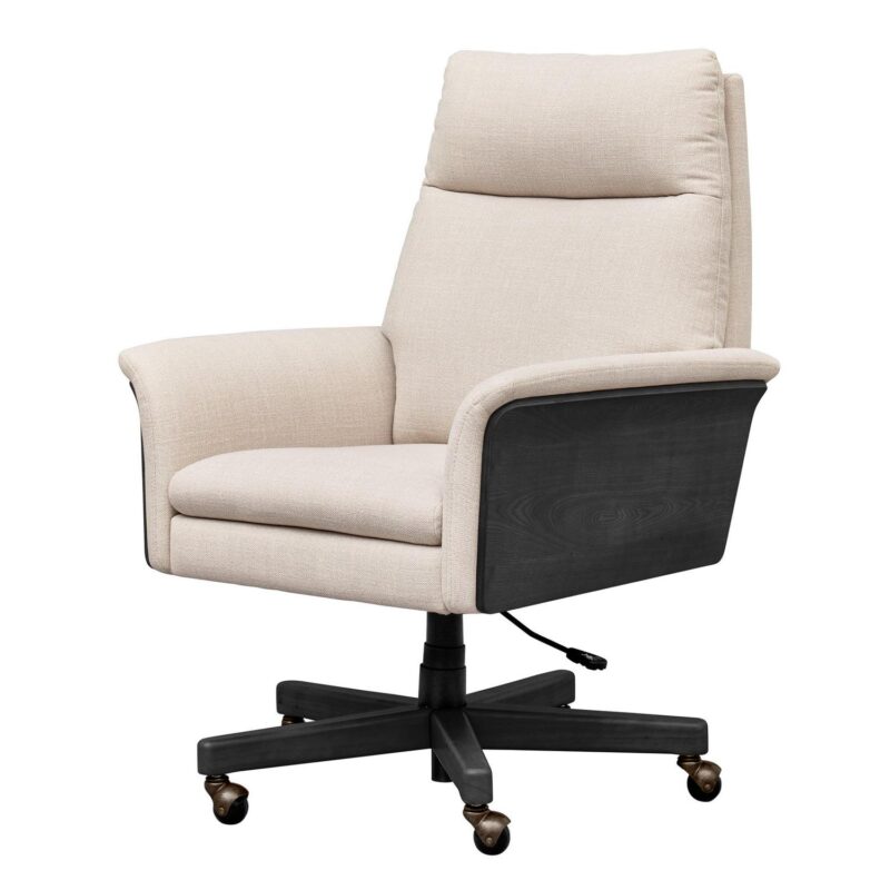 Better Homes and Gardens Juliet Tall Back Office Chair, Cream and Rich Black Finish - Image 2