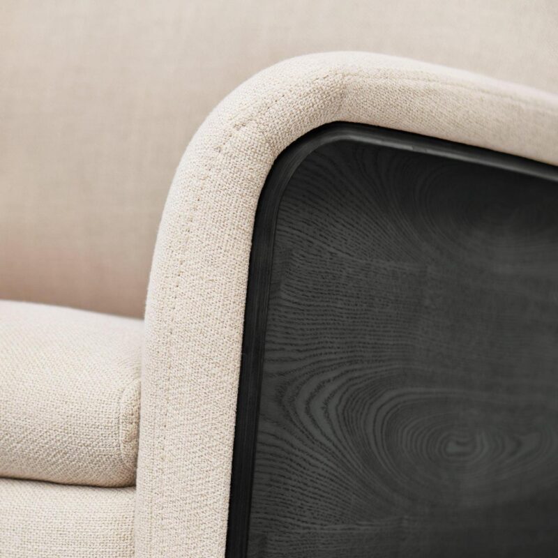 Better Homes and Gardens Juliet Tall Back Office Chair, Cream and Rich Black Finish - Image 4