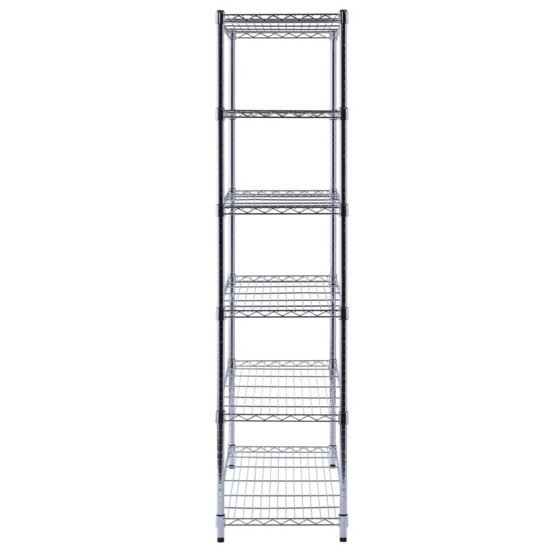Muscle Rack Edsal Wire 6-Tier Utility Shelving Unit (48-in W x 18-in D x 72-in H), Chrome, (400-lb Capacity Per Shelf) - Image 2
