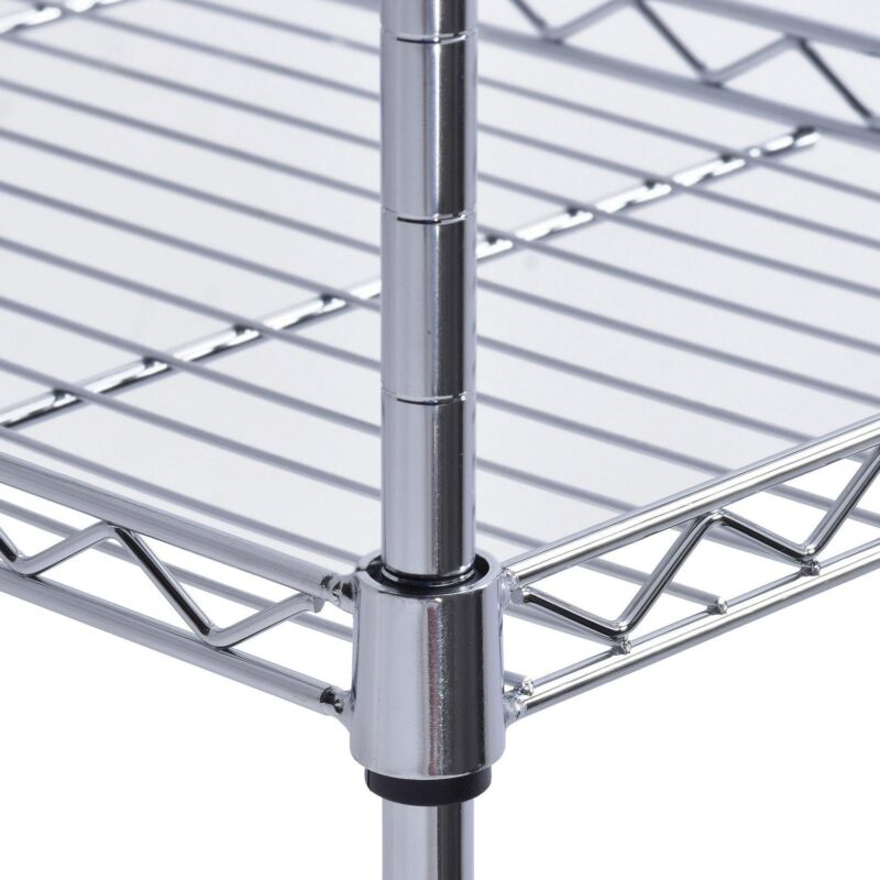 Muscle Rack Edsal Wire 6-Tier Utility Shelving Unit (48-in W x 18-in D x 72-in H), Chrome, (400-lb Capacity Per Shelf) - Image 4
