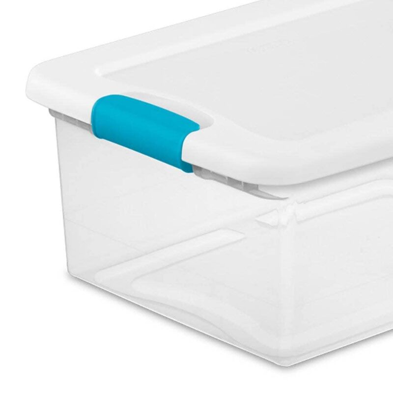 Sterilite Corporation 12 -Pack Sterilite Medium 1.5 -Gallons ( 6 -Quarts ) White Weatherproof Stackable Tote with Latching Lid - Image 4