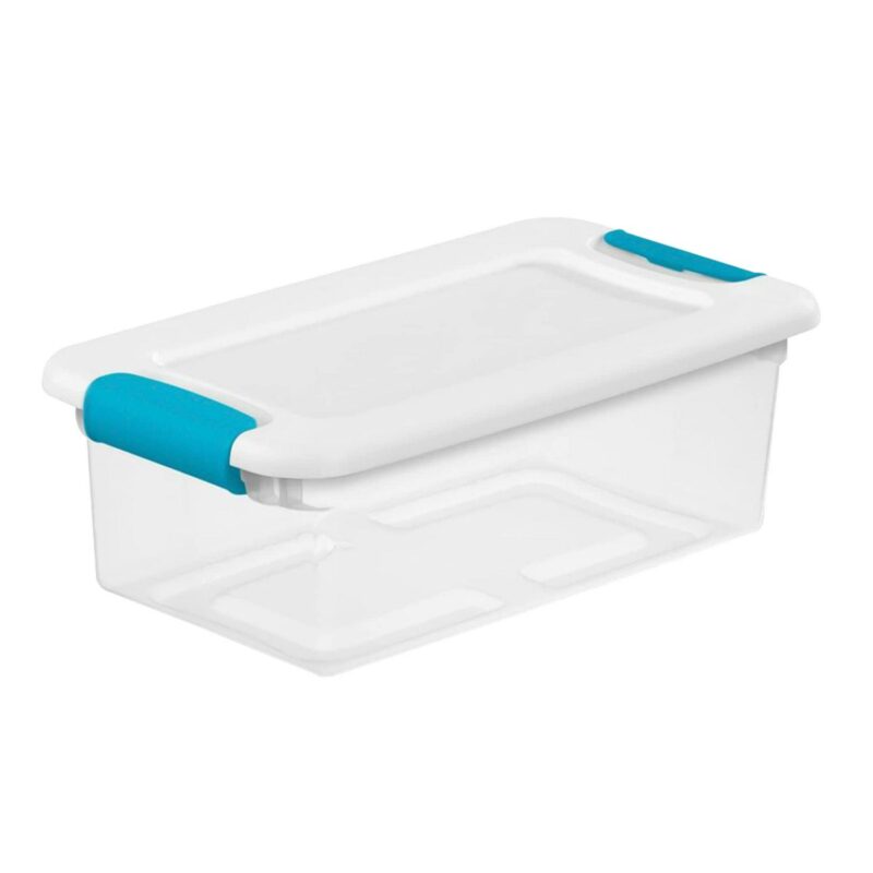 Sterilite Corporation 12 -Pack Sterilite Medium 1.5 -Gallons ( 6 -Quarts ) White Weatherproof Stackable Tote with Latching Lid - Image 3