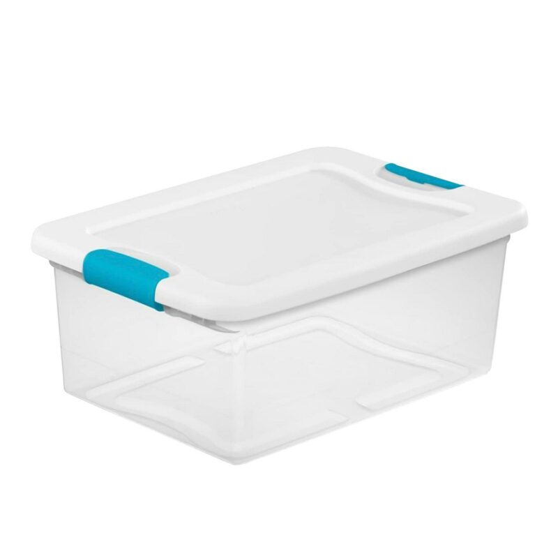 Sterilite Corporation 12 -Pack Sterilite Medium 1.5 -Gallons ( 6 -Quarts ) White Weatherproof Stackable Tote with Latching Lid - Image 2