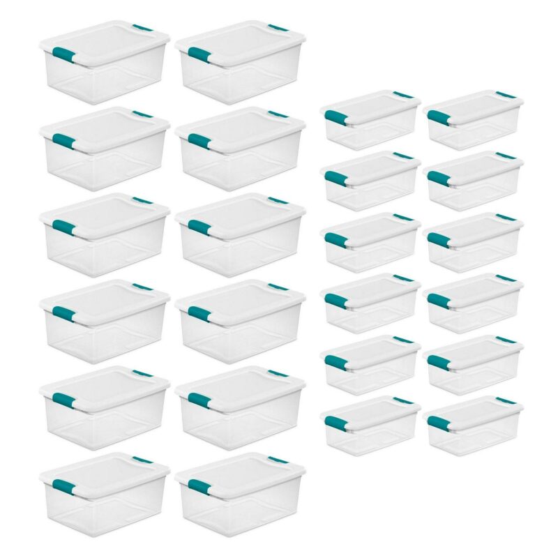 Sterilite Corporation 12 -Pack Sterilite Medium 1.5 -Gallons ( 6 -Quarts ) White Weatherproof Stackable Tote with Latching Lid - Image 6