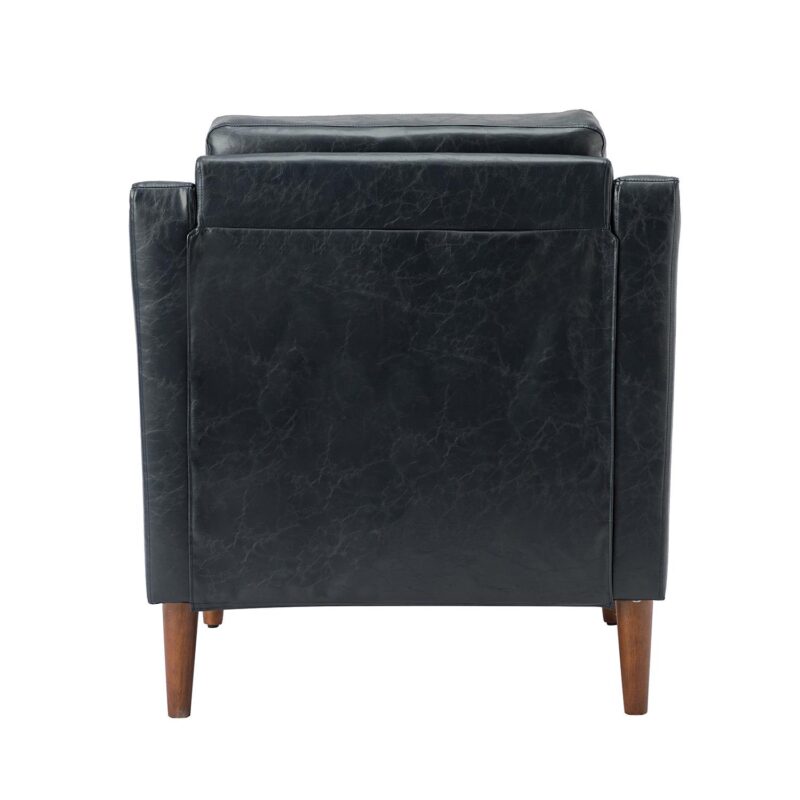 14 Karat Home Casual navy Faux leather Accent Chair - Image 4