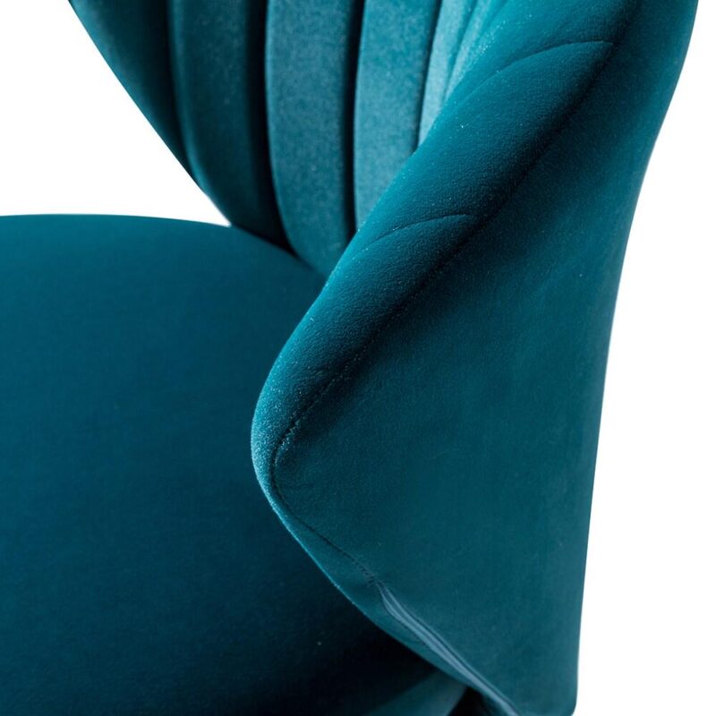 14 Karat Home Casual TEAL Velvet Accent Chair - Image 7