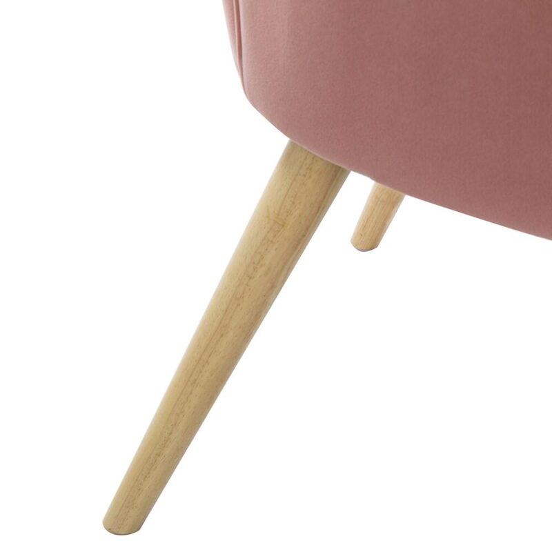 14 Karat Home Casual PINK Velvet Barrel Chair - Image 9
