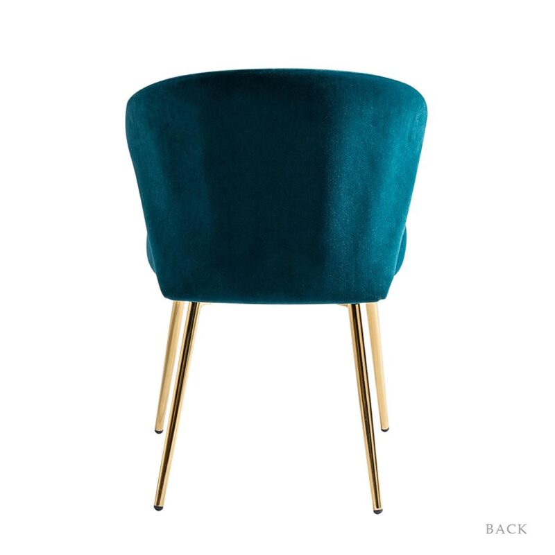 14 Karat Home Casual TEAL Velvet Accent Chair - Image 6