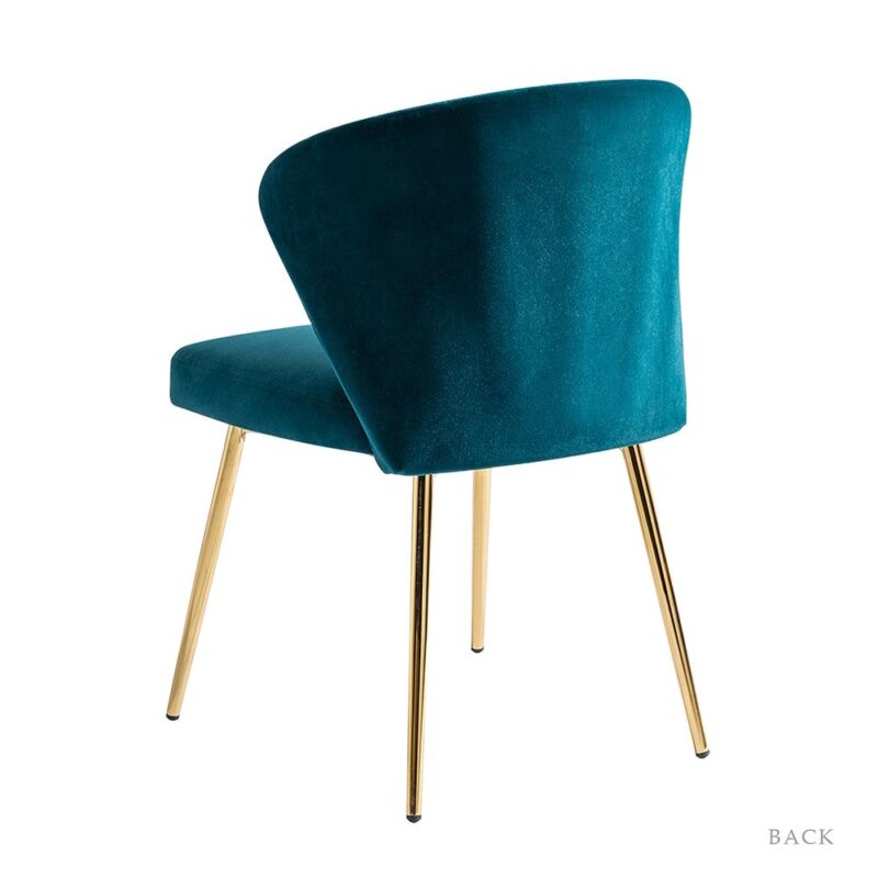 14 Karat Home Casual TEAL Velvet Accent Chair - Image 5