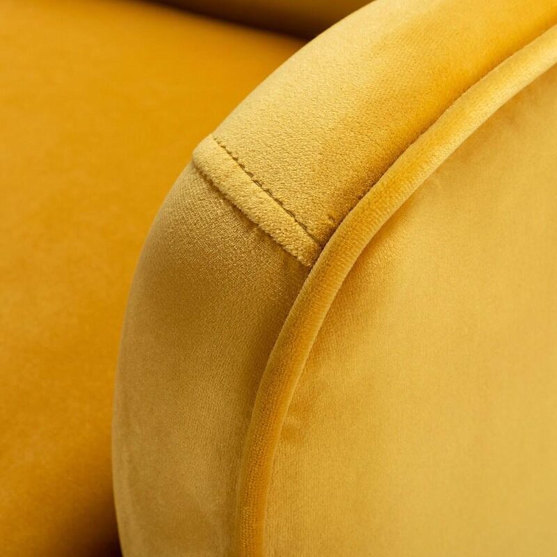14 Karat Home Casual MUSTARD Velvet Accent Chair - Image 7