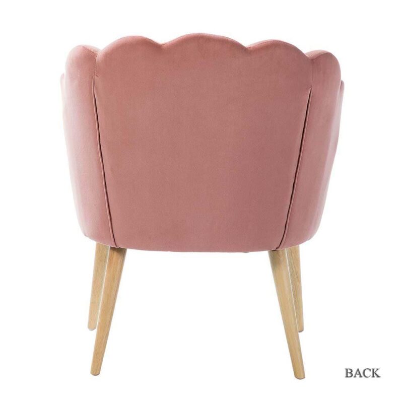 14 Karat Home Casual PINK Velvet Barrel Chair - Image 5