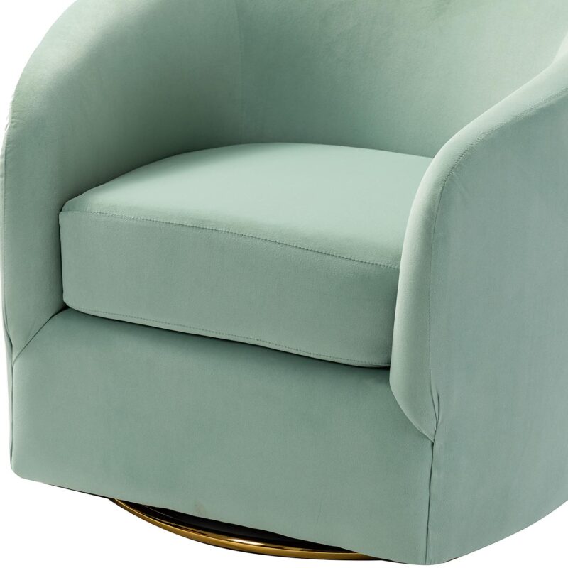 14 Karat Home Modern SAGE Velvet Barrel Chair - Image 6