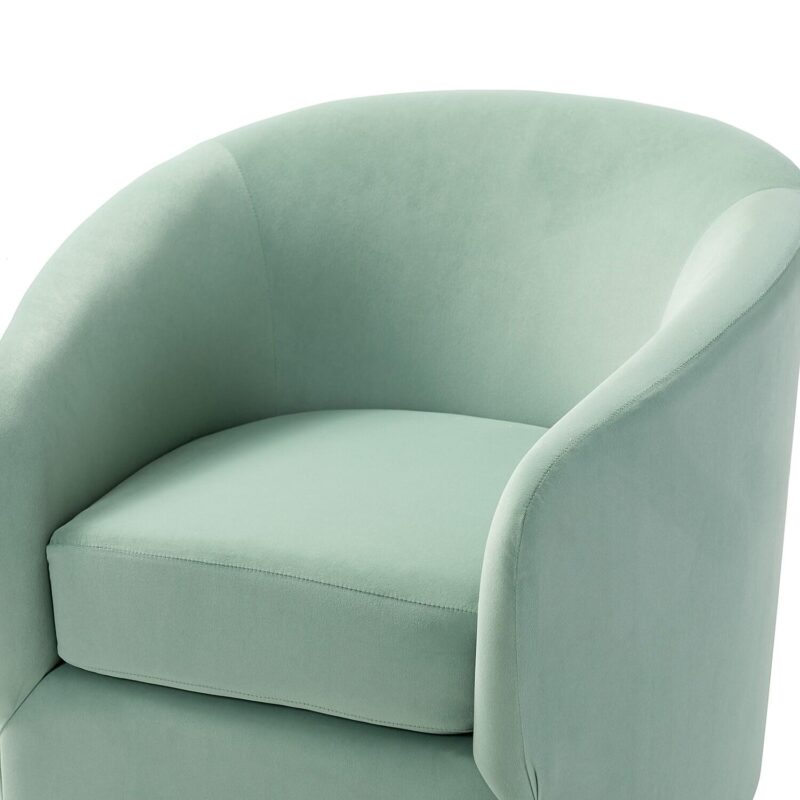 14 Karat Home Modern SAGE Velvet Barrel Chair - Image 9
