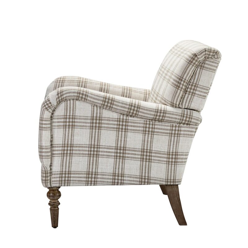 14 Karat Home Modern TAN Linen Accent Chair - Image 4