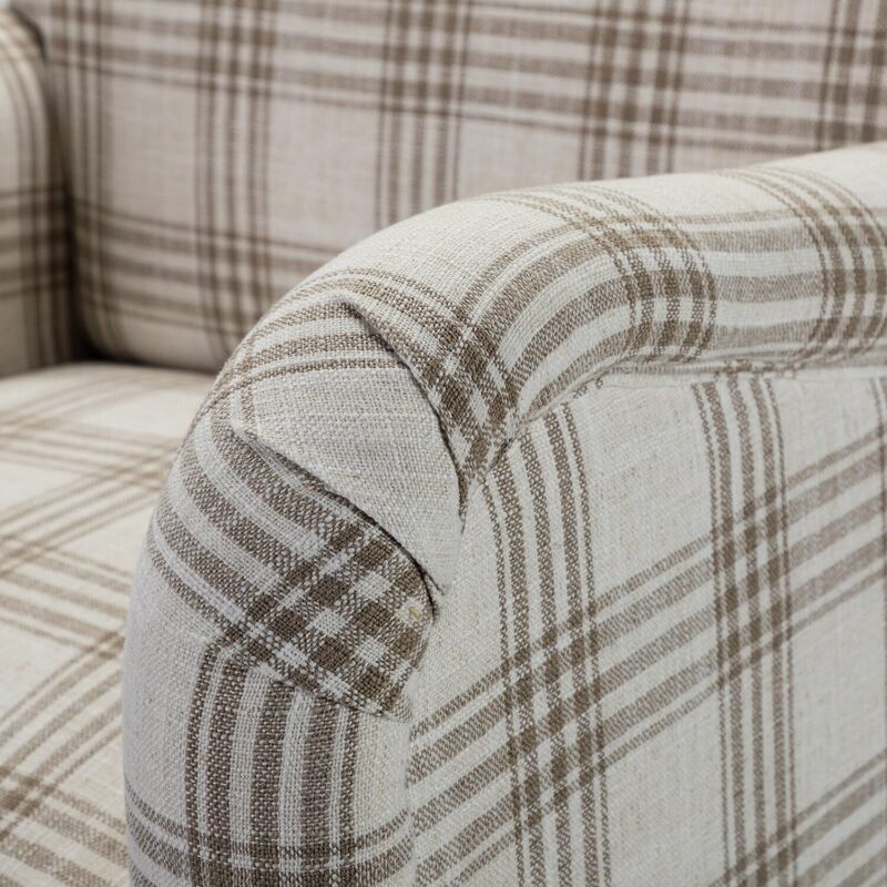 14 Karat Home Modern TAN Linen Accent Chair - Image 6