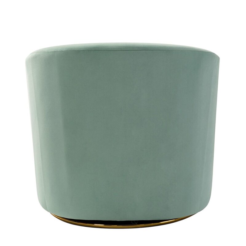 14 Karat Home Modern SAGE Velvet Barrel Chair - Image 5