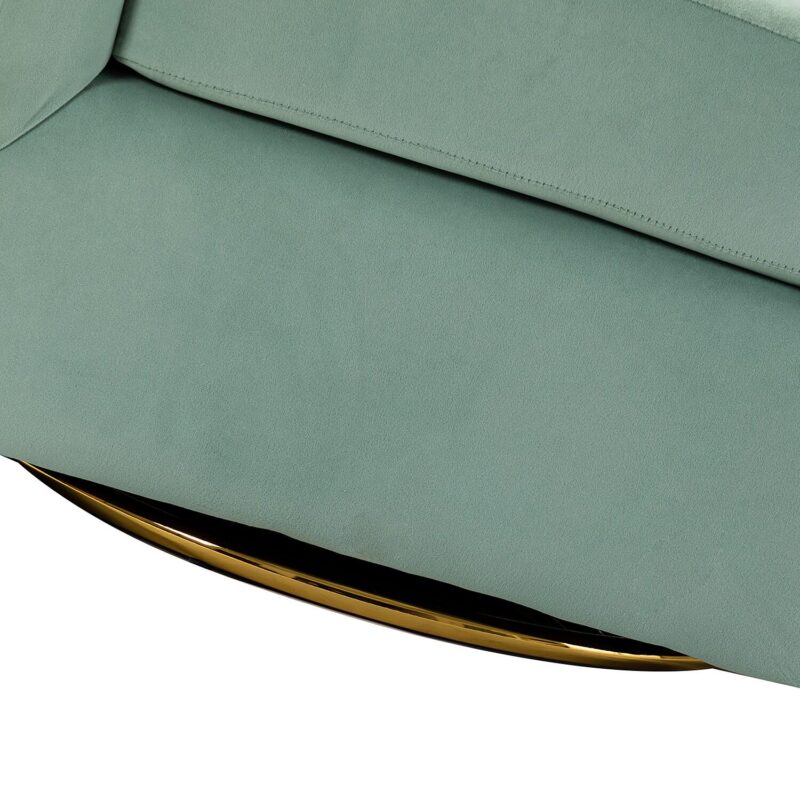 14 Karat Home Modern SAGE Velvet Barrel Chair - Image 8