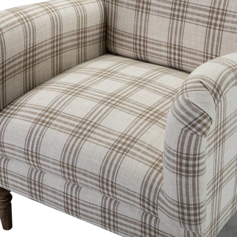 14 Karat Home Modern TAN Linen Accent Chair - Image 9