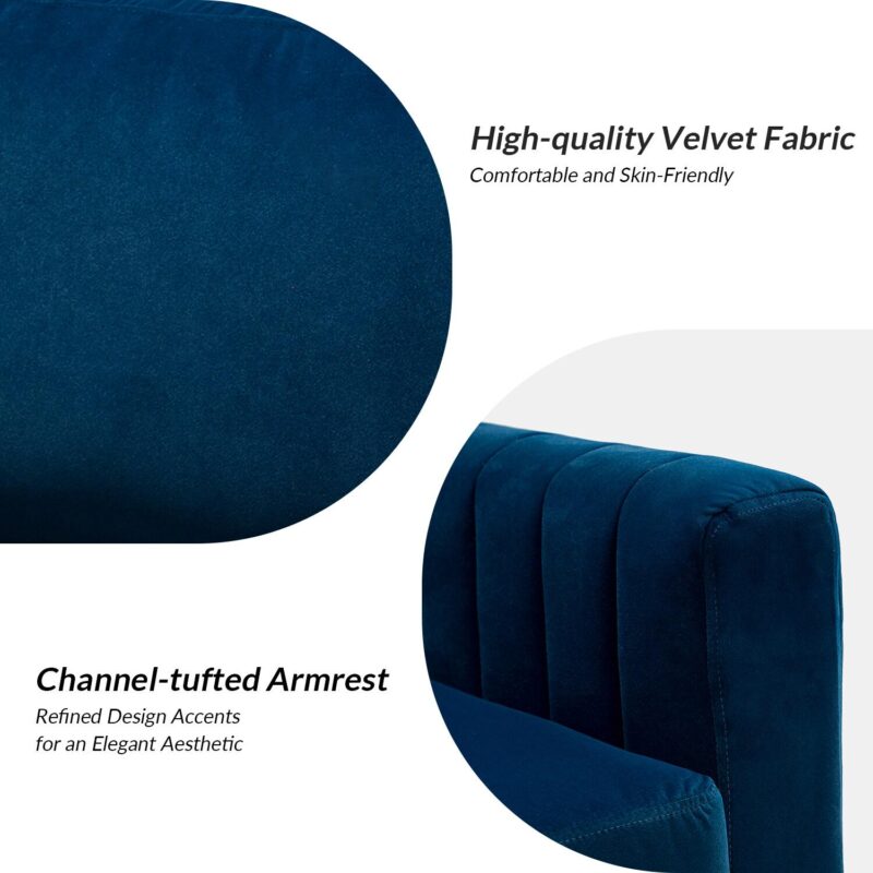 14 Karat Home Modern NAVY Accent Chair - Image 5